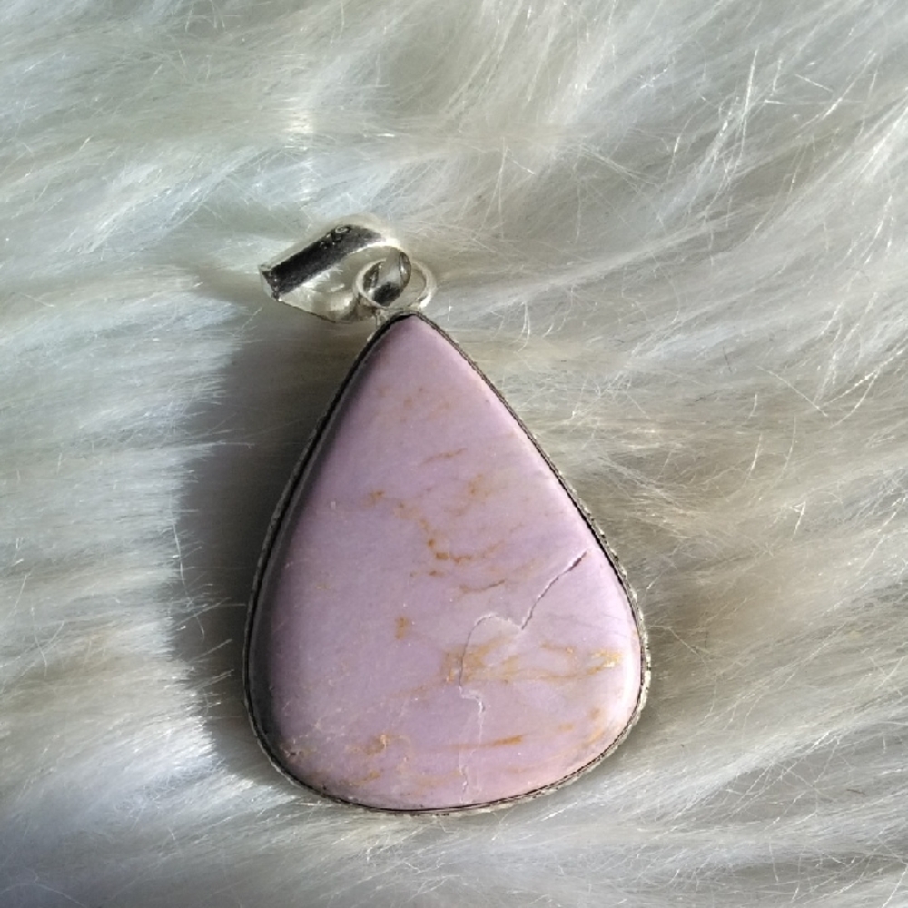 Phosphosiderite Silver Plated Gemstone Necklace P… - image 1